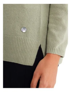 Rib Trim Knit Jumper In Green -Myer Fashion Store 964599130 4 720x928