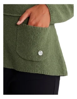 Panelled Cardigan In Green 9 Panelled Cardigan In Green -Myer Fashion Store 964599220 4 720x928