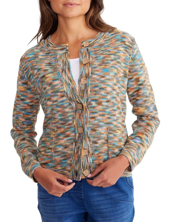Multicoloured Cardigan In Multi 3 Multicoloured Cardigan In Multi