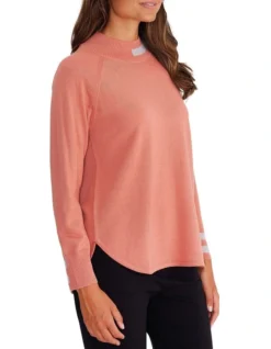 Stripe Trim Knit Pale In Pink -Myer Fashion Store 964599940 3 720x928