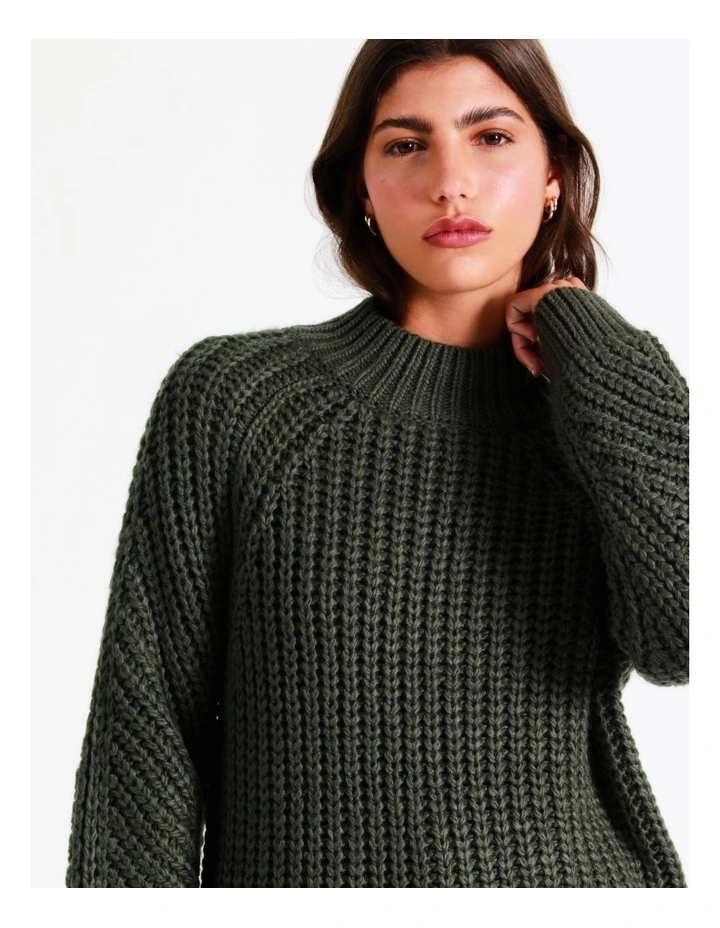 Chunky Jumper In Khaki 6 Chunky Jumper In Khaki - Image 4