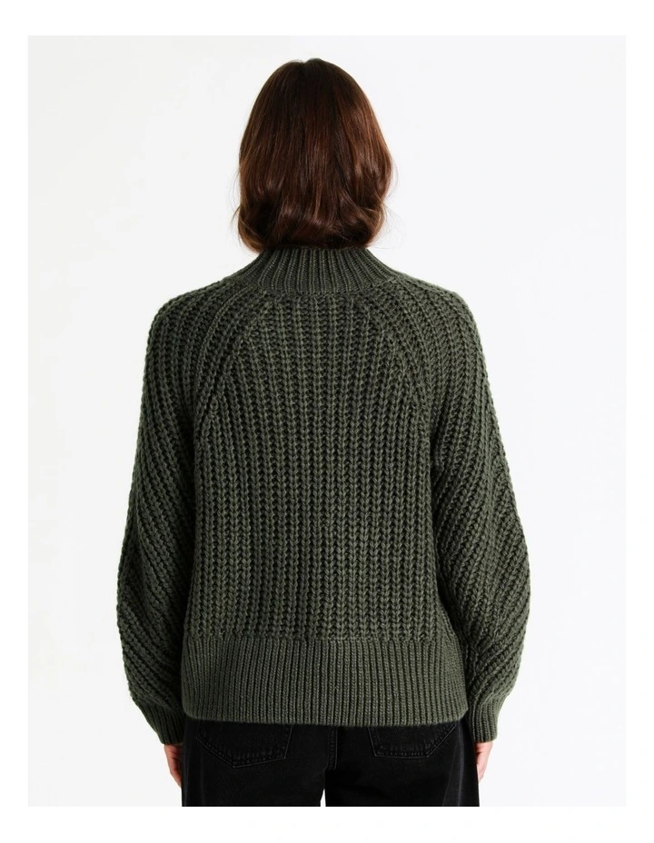Chunky Jumper In Khaki 7 Chunky Jumper In Khaki - Image 5