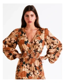 Shirred Waist Dress In Assorted -Myer Fashion Store 965268550 3 720x928