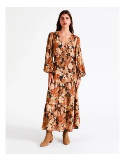 Shirred Waist Dress In Assorted -Myer Fashion Store 965268550 7 720x928