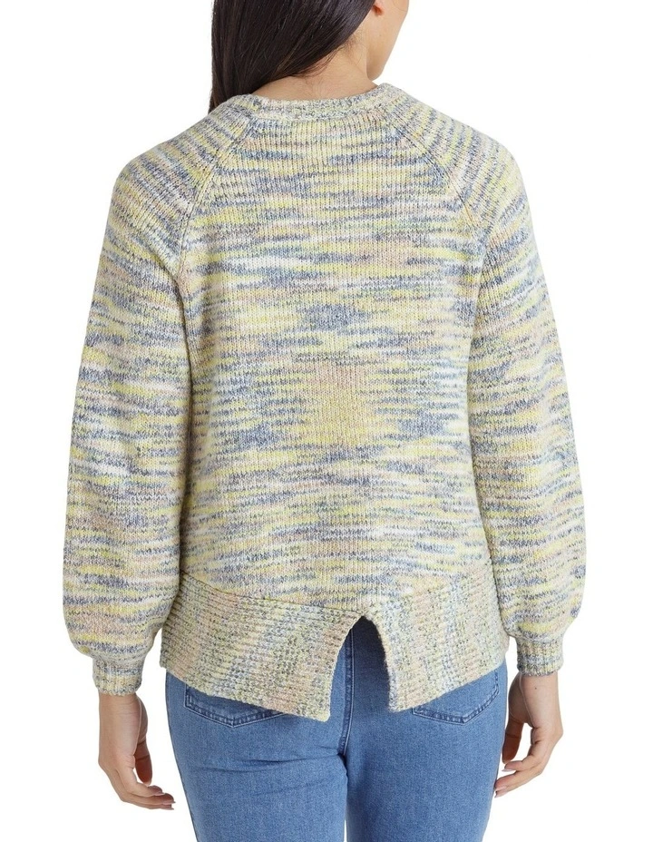 Long Sleeve Tonal Sweater In Multi 4 Long Sleeve Tonal Sweater In Multi - Image 2