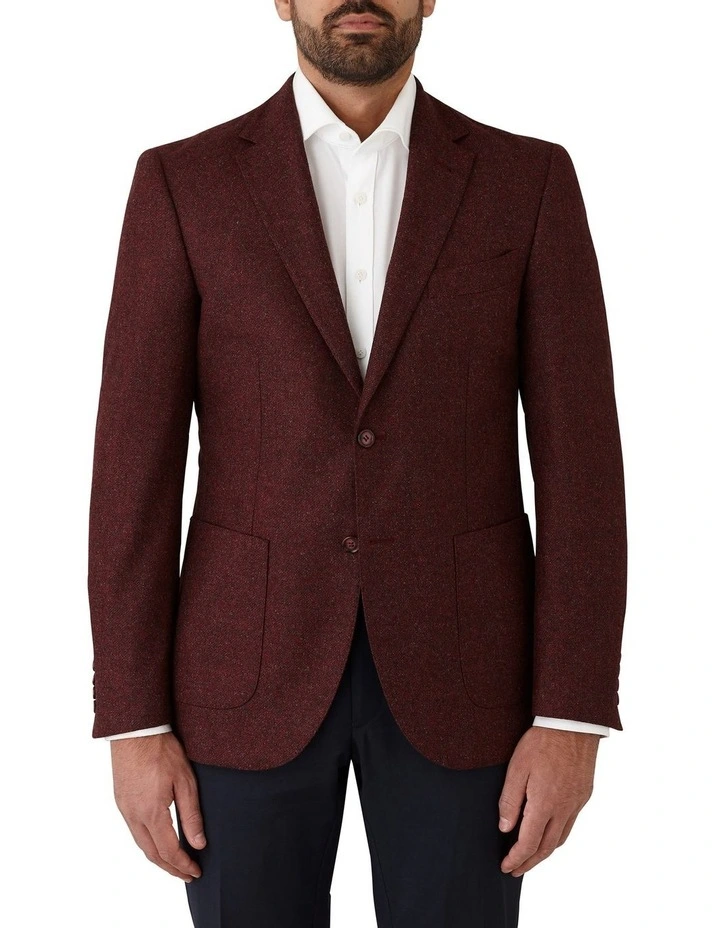 Danielle Tailored Fit Sports Jacket In Red 3 Danielle Tailored Fit Sports Jacket In Red