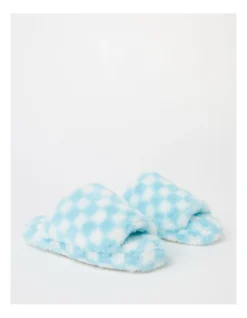 SOHO Checkerboard Slipper In Blue -Myer Fashion Store 966136600 3 1 720x928