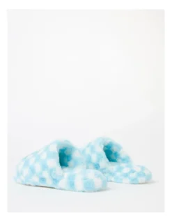 SOHO Checkerboard Slipper In Blue -Myer Fashion Store 966136600 4 1 720x928