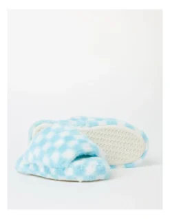 SOHO Checkerboard Slipper In Blue -Myer Fashion Store 966136600 5 1 720x928