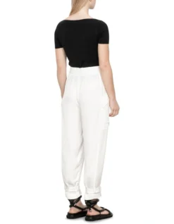 Lustre Weave Cargo Pants In Ivory 6 Lustre Weave Cargo Pants In Ivory -Myer Fashion Store 966365290 2 720x928