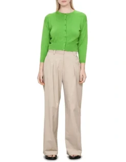 Essential Cardigan In Vibrant Green