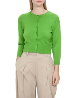 Essential Cardigan In Vibrant Green 7 Essential Cardigan In Vibrant Green -Myer Fashion Store 966366370 3 720x928