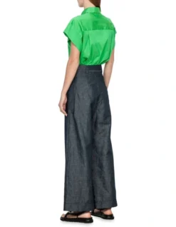 Soft Denim Patch Pocket Pant In Blue -Myer Fashion Store 966367540 2 720x928