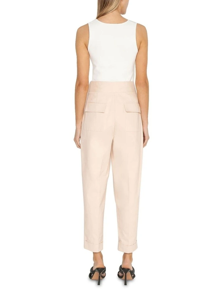 Cotton Drill Tapered Pant In Pale Peach 4 Cotton Drill Tapered Pant In Pale Peach - Image 2