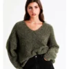 V-Neck Boucle Jumper In Khaki 1 V-Neck Boucle Jumper In Khaki -Myer Fashion Store 966478510 1 720x928