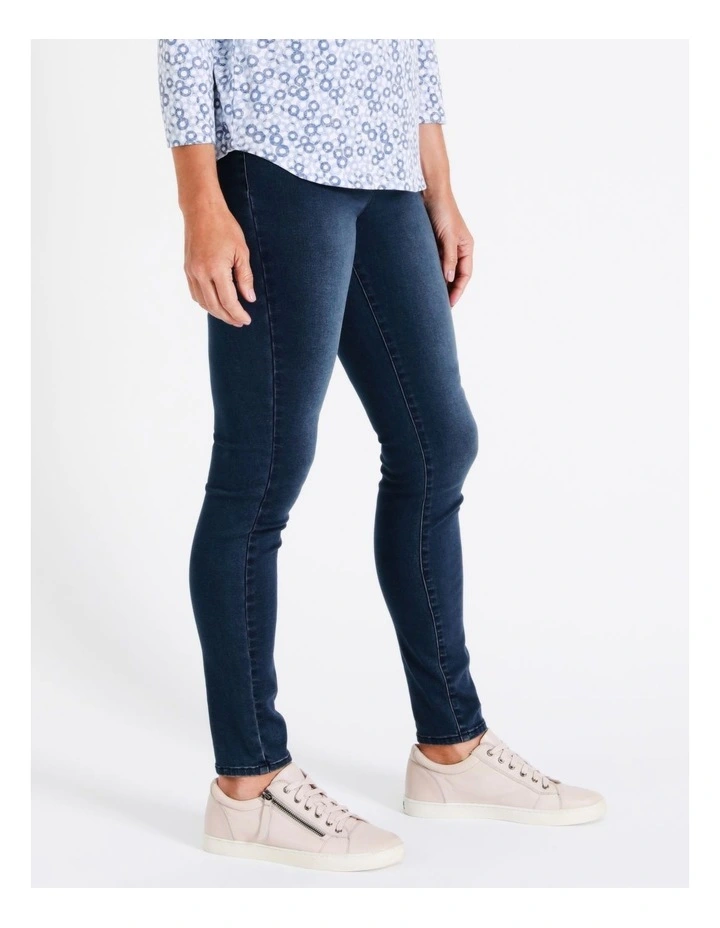 Regatta Recycled Cotton Blend Wardrobe Staple Jegging Full Leg Denim In Mid Indigo 4 Regatta Recycled Cotton Blend Wardrobe Staple Jegging Full Leg Denim In Mid Indigo - Image 2