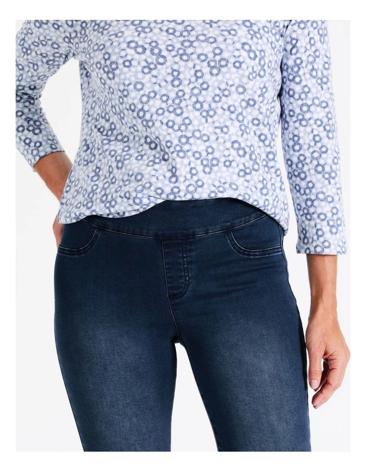 Regatta Recycled Cotton Blend Wardrobe Staple Jegging Full Leg Denim In Mid Indigo 6 Regatta Recycled Cotton Blend Wardrobe Staple Jegging Full Leg Denim In Mid Indigo - Image 4