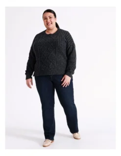 Regatta Recycled Cotton Blend Wardrobe Staple Straight Full Leg Jean In Dark Wash