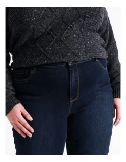 Regatta Recycled Cotton Blend Wardrobe Staple Straight Full Leg Jean In Dark Wash -Myer Fashion Store 966492010 6 720x928