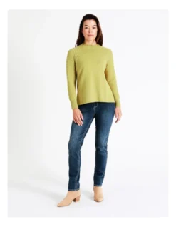 Regatta Organic Cotton Blend Textured Stripe Raglan Sleeve Jumper In Flax -Myer Fashion Store 966493000 4 720x928