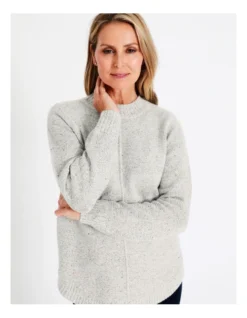 Regatta Curved Hem Jumper With Seam In Greymarle Speckle