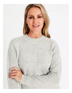 Regatta Curved Hem Jumper With Seam In Greymarle Speckle -Myer Fashion Store 966515770 3 720x928