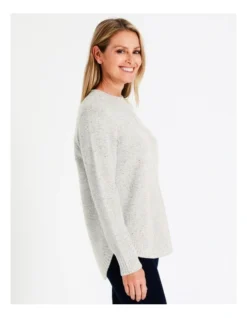 Regatta Curved Hem Jumper With Seam In Greymarle Speckle -Myer Fashion Store 966515770 5 720x928