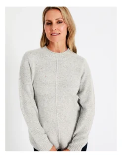 Regatta Curved Hem Jumper With Seam In Greymarle Speckle -Myer Fashion Store 966515770 7 720x928