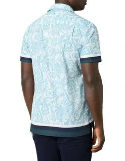 Airlie Camp Collar Short Sleeve Shirt In Blue 8 Airlie Camp Collar Short Sleeve Shirt In Blue -Myer Fashion Store 966529270 3 720x928