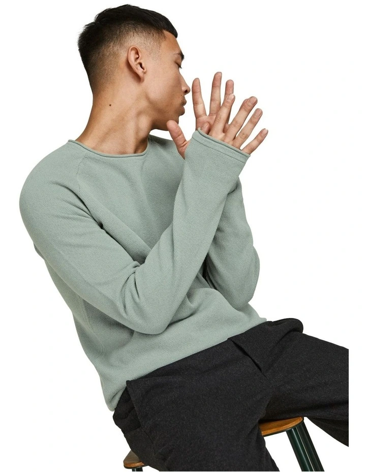 Jack & Jones Hill Knit Crew Neck Pullover In Slate Gray 7 Jack & Jones Hill Knit Crew Neck Pullover In Slate Gray - Image 5