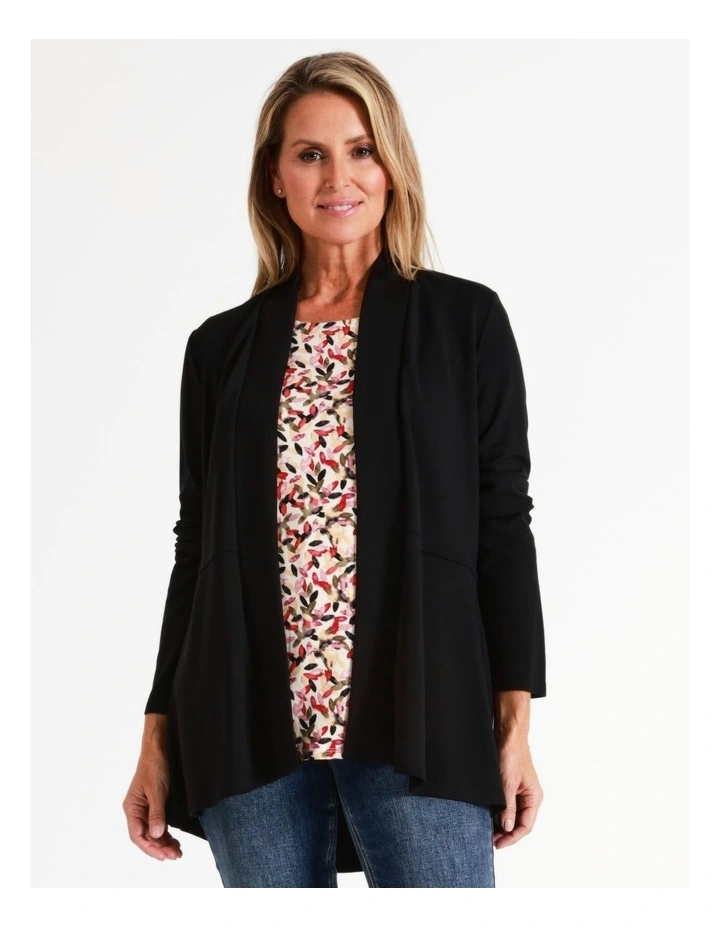 Regatta Sustainable Viscose Blend Edge To Edge Knit Travel Cardigan In Black 3 Regatta Sustainable Viscose Blend Edge To Edge Knit Travel Cardigan In Black