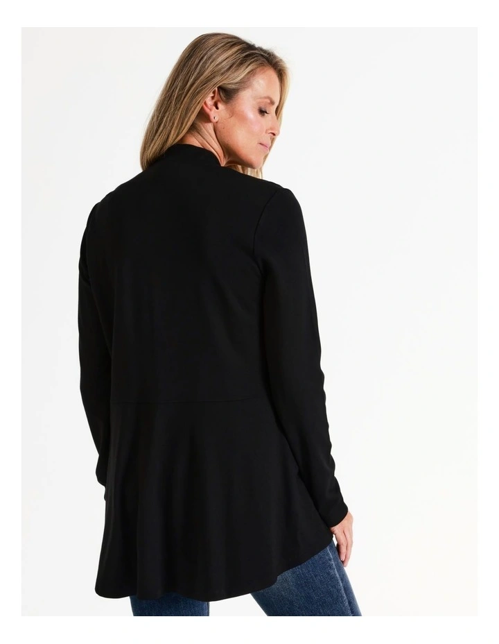 Regatta Sustainable Viscose Blend Edge To Edge Knit Travel Cardigan In Black 6 Regatta Sustainable Viscose Blend Edge To Edge Knit Travel Cardigan In Black - Image 4