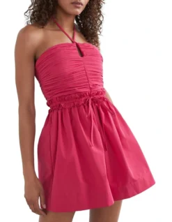 French Connection Halter Neck Playsuit In Pink