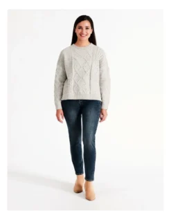 Regatta Recycled Cotton Blend Wardrobe Staple Slim Full Leg Jean In Vintage Wash