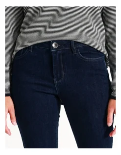 Regatta Recycled Cotton Blend Wardrobe Staple Slim Full Leg Jean In Indigo -Myer Fashion Store 966962530 4 720x928