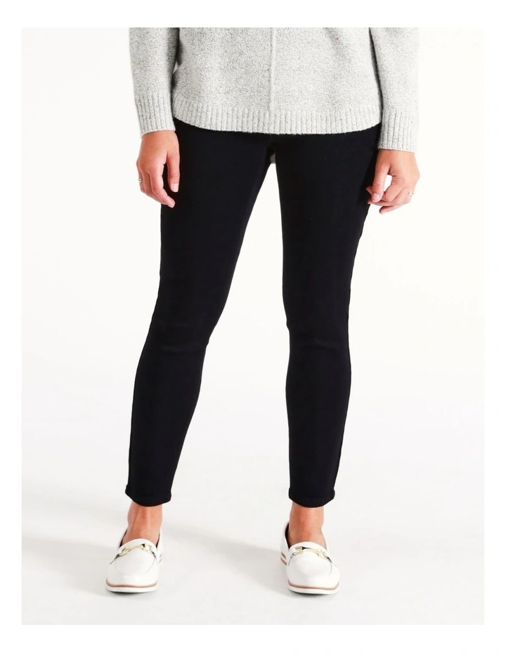 Regatta Recycled Cotton Blend Wardrobe Staple Jegging Full Length In Denim Black 4 Regatta Recycled Cotton Blend Wardrobe Staple Jegging Full Length In Denim Black - Image 2