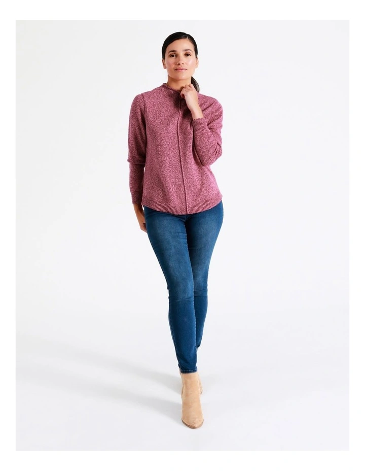 Regatta Organic Cotton Blend Funnel Neck Curved Hem Twist Jumper In Cranberry Twist 6 Regatta Organic Cotton Blend Funnel Neck Curved Hem Twist Jumper In Cranberry Twist - Image 4