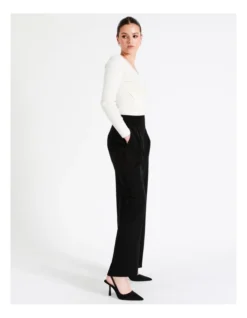 High Waisted Wide Leg Pants In Black -Myer Fashion Store 966998530 4 720x928