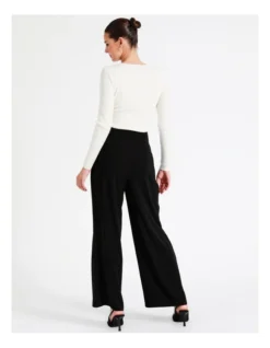 High Waisted Wide Leg Pants In Black -Myer Fashion Store 966998530 6 720x928