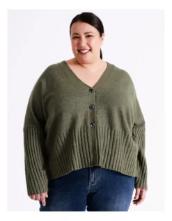 Regatta Rib Hem Cardigan In Light Khaki -Myer Fashion Store 967117780 5 720x928