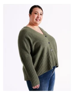 Regatta Rib Hem Cardigan In Light Khaki -Myer Fashion Store 967117780 7 720x928