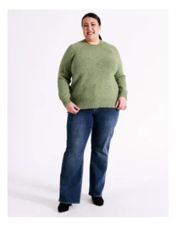 Regatta Cable Side Raglan Sleeve Stand Neck Jumper In Soft Khaki -Myer Fashion Store 967118680 3 1 720x928