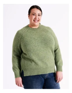 Regatta Cable Side Raglan Sleeve Stand Neck Jumper In Soft Khaki -Myer Fashion Store 967118680 5 720x928