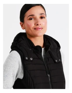 Regatta Recycled Polyester Straight Quilted Vest With Removable Hood In Black 11 Regatta Recycled Polyester Straight Quilted Vest With Removable Hood In Black -Myer Fashion Store 967159270 7 720x928