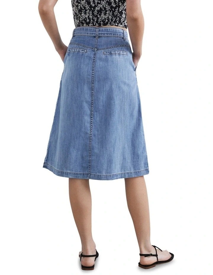 French Connection Denim Button Through Skirt 4 French Connection Denim Button Through Skirt - Image 2