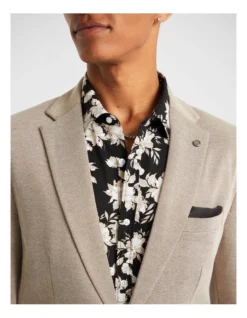 Mocha Knitted Blazer In Brown -Myer Fashion Store 967355200 3 720x928