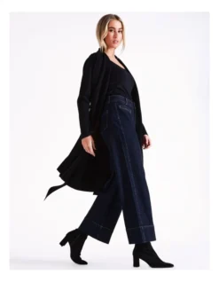 Basque Double Faced Cardi In Black -Myer Fashion Store 967507570 5 720x928