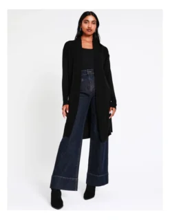 Basque Longline Cardi In Black 11 Basque Longline Cardi In Black -Myer Fashion Store 967507750 3 720x928