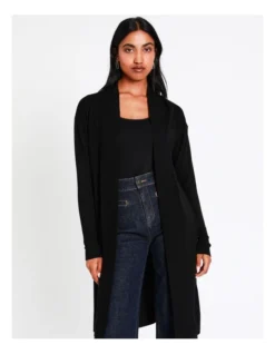Basque Longline Cardi In Black 12 Basque Longline Cardi In Black -Myer Fashion Store 967507750 4 720x928