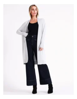 Basque Longline Cardi In Silver Marle 11 Basque Longline Cardi In Silver Marle -Myer Fashion Store 967507840 3 720x928